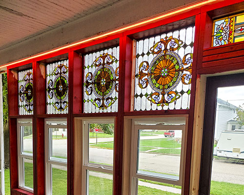 New Stained Glass Porch Windows.